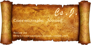 Cseresznyés József névjegykártya